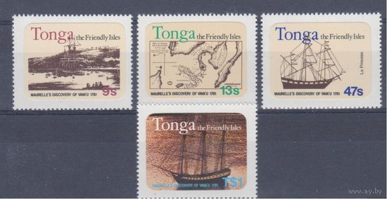 [800] Тонга 1981.Корабли.Парусники. СЕРИЯ MNH