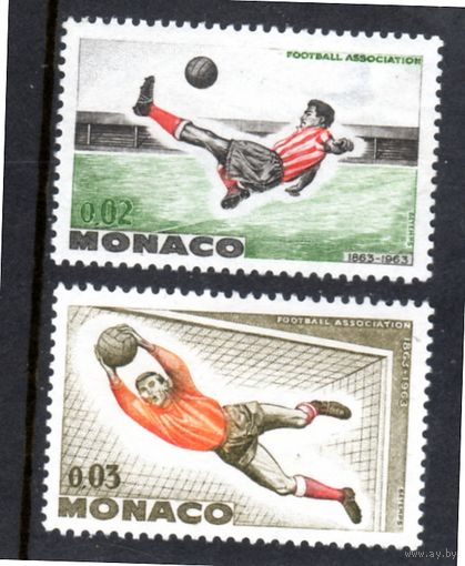 Монако. Ми-745,746.Спорт.Футбол.100-летие Британской футбольной ассоциации.1963.