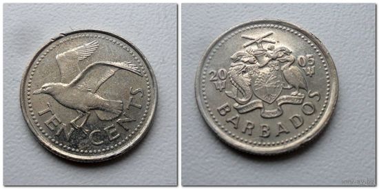 10 центов Барбадос 2005 года - из коллекции