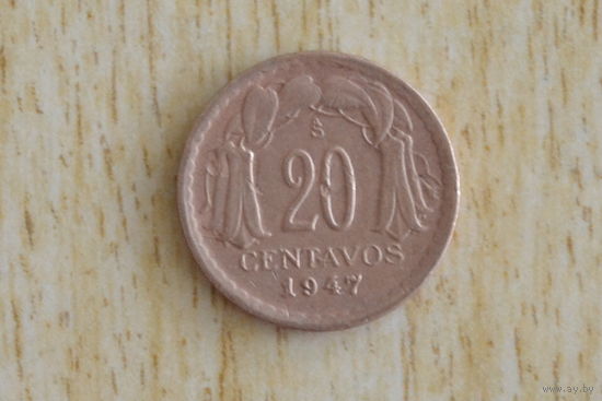 Чили 20 сентаво 1947