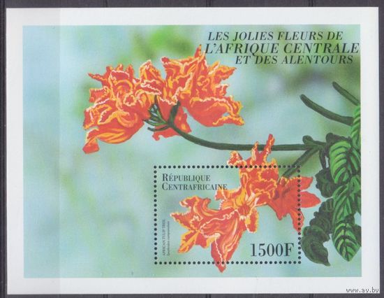 2000 Центральноафриканская Республика 2424/B636 Цветы 7,50 евро