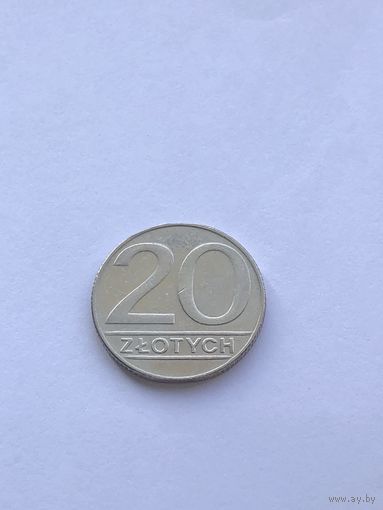20 злотых 1990 г., Польша