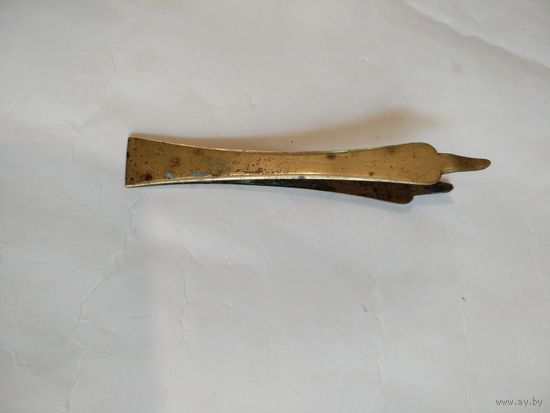 Старинный латунный пинцет,длина 85 мм. Конец 19-го века.