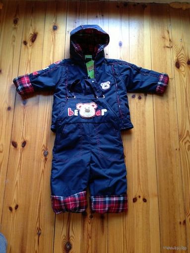 Куртка и комбинезон утепленный для мальчика 1-2 года НОВЫЙ в упаковке!