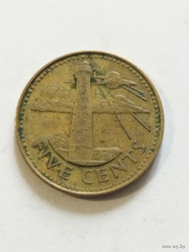 Барбадос 5 центов 1989