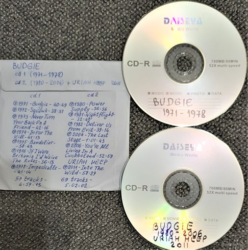 CD MP3 дискография BUDGIE - 2 CD