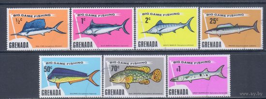 [1623] Гренада 1975. Фауна.Рыбы. Гашеные марки.