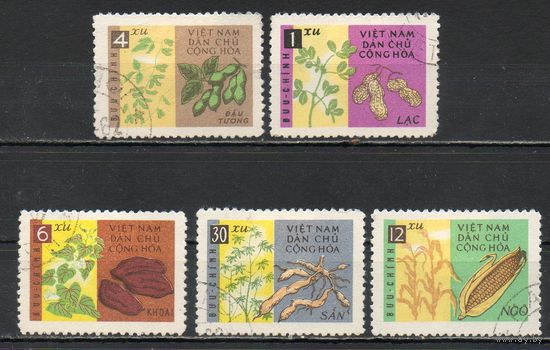 Флора Плоды Вьетнам 1962 год серия из 5 марок