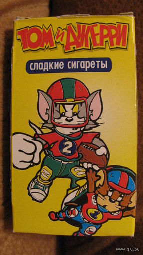 Коробка от карамельных палочек (сладкие сигареты) "Том и Джерри", 2001г.
