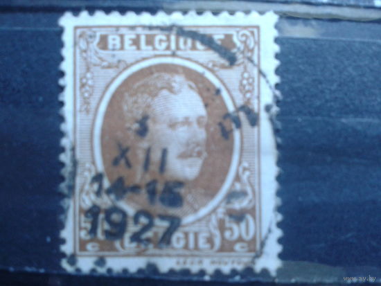 Бельгия 1925 Король Альберт 1  50 сантимов