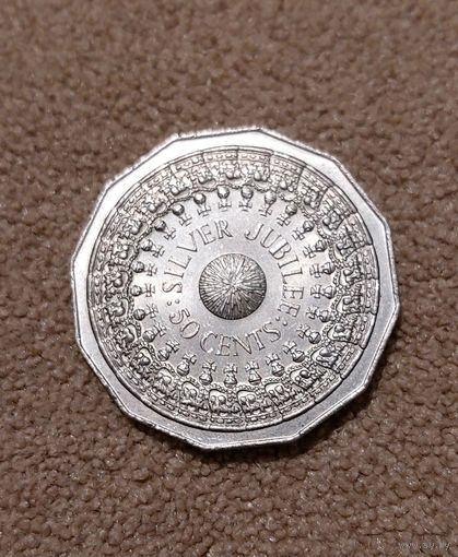 Австралия 50 центов 1977 25 лет правлению Королевы Елизаветы II