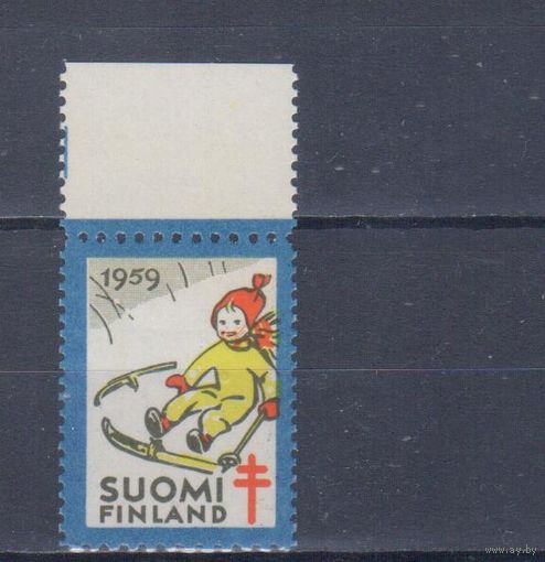 [27] Финляндия 1959.Детское здоровье.Борьба с туберкулезом. ВИНЬЕТКА. MNH
