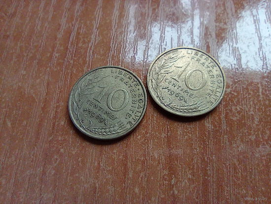 Франция 10 сантимов, 1969 -1  1