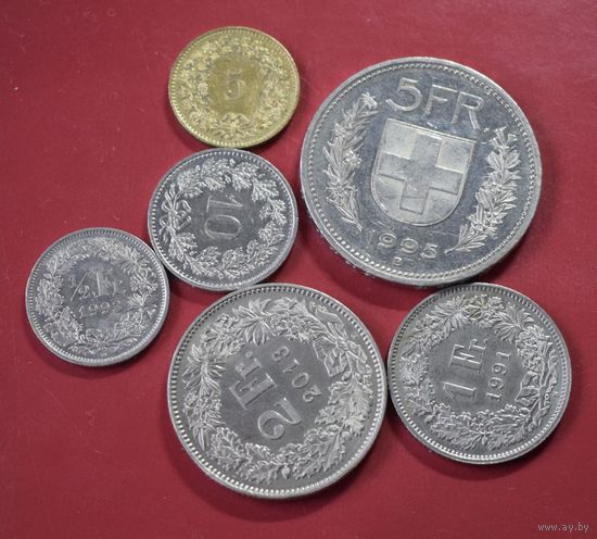 Швейцария 6 монет