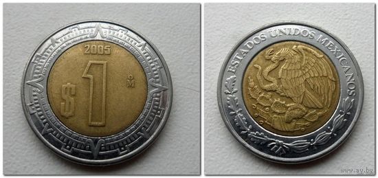 1 песо Мексика 2005 года - из коллекции