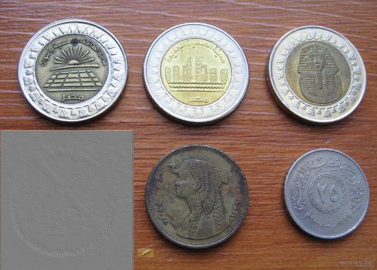 Египет, набор из 5 монет