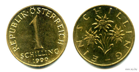 Австрия 1 шиллинг 1990 состояние