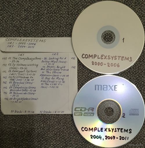 CD MP3 дискография COMPLEXYSTEMS - 2 CD