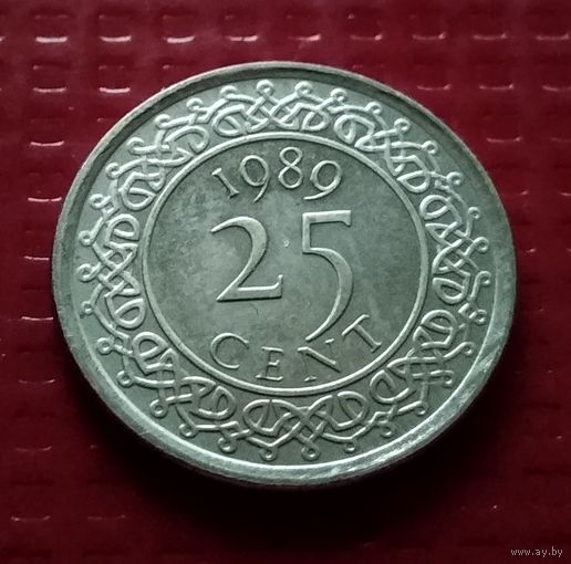 Суринам 25 центов 1989 г. #30648