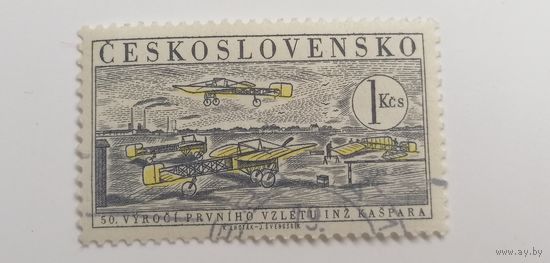 Чехословакия 1959. 50-летие первого полета Яна Каспара.