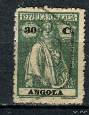 Португальские колонии - Ангола - 1923/1926 - Жница 30С - [Mi.215Ax] - 1 марка. Гашеная.  (Лот 99AZ)