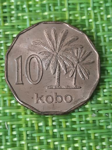 Нигерия 10 кобо 1991 г ( маленькая  )