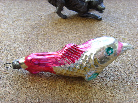 Елочная игрушка СССР . Золотая рыбка