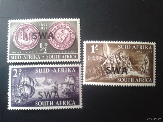 Юго-Западная Африка 1952 надпечатка на марках ЮАР
