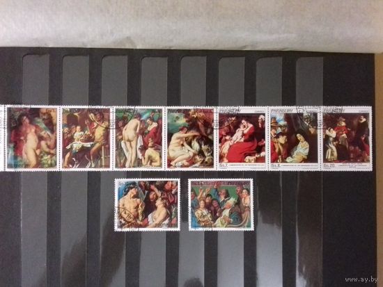 Парагвай 1978 Живопись Якоб Йорданс полная серия 9 марок