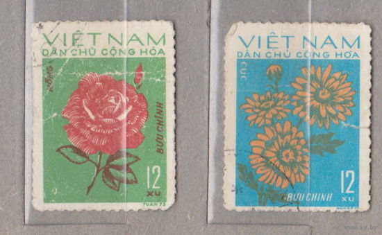 Цветы Северный Вьетнам 1974 год лот 1057