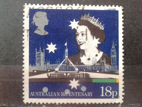 Англия 1988 200 лет колонизации Австралии, королева, созвездие Южного Креста