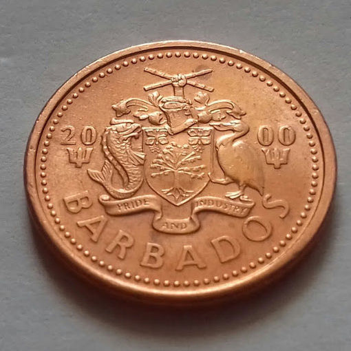 1 цент, Барбадос 2000 г.