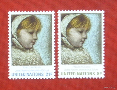 США. Нью-Йорк. ООН. Пикассо. ( 2 марки ) 1971 года. 6-9.