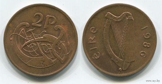 Ирландия. 2 пенса (1986, XF)