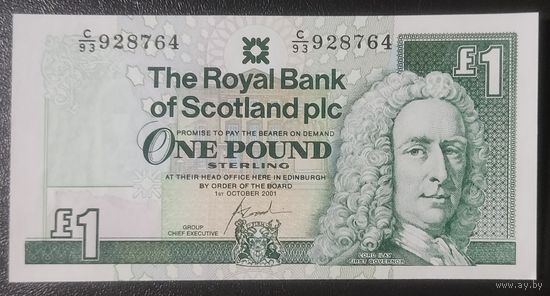 1 фунт 2001 года - Шотландия - UNC