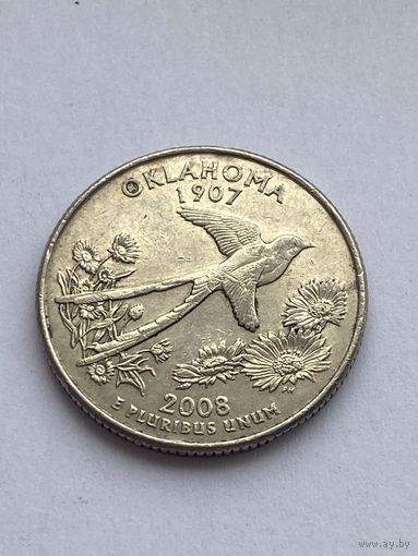 25 центов 2008 г. Оклахома, США