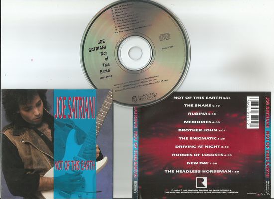 JOE SATRIANI - Not Of This Earth (USA аудио CD 1988)