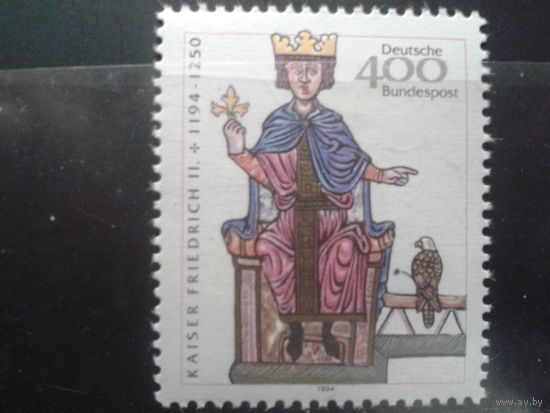 Германия 1994 кайзер Фридрих 2,** миниатюра 13 века Михель-5,0 евро