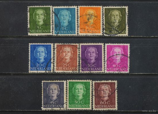 Нидерланды 1949 Юлиана Стандарт #525-7,530-3,535,537-39