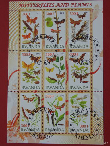 Руанда 2012г. Бабочки.