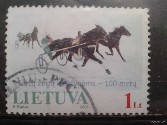 Литва 2005 100 лет конным скачкам на озере