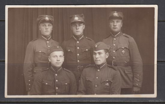Военные Униформа Армия 1933 Латвия Почтовая Карточка Фотооткрытка Открытка Фото 1 шт