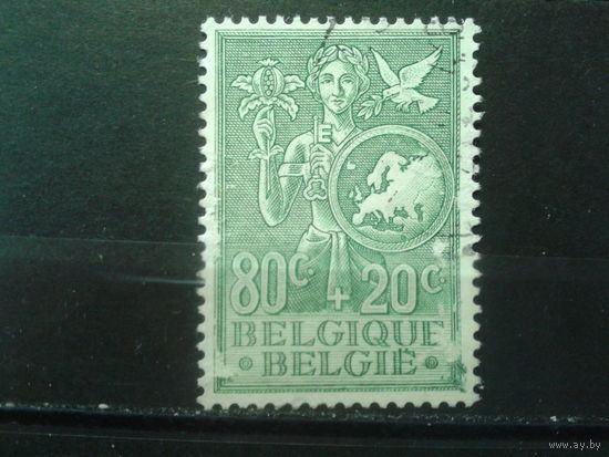 Бельгия 1953 Европа, аллегория, голубь мира Михель-3,0 евро гаш