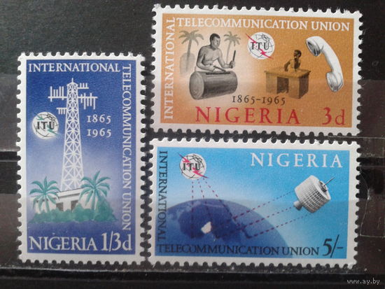 Нигерия 1965 100 лет ITU** Полная серия Михель-10,0 евро