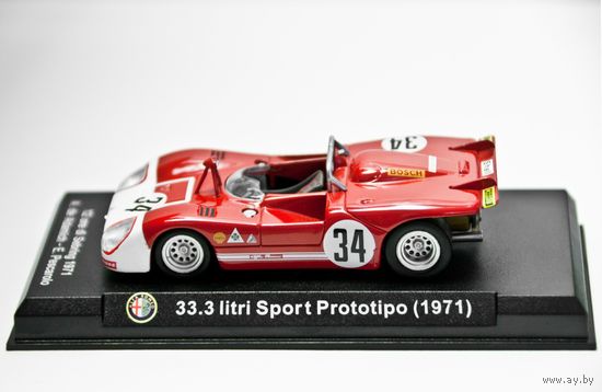 Alfa Romeo 33.3 litri Sport Prototypo (1971) 12 ore di Sebring 1971 A. de Adamich - E. Pescarolo 1/43