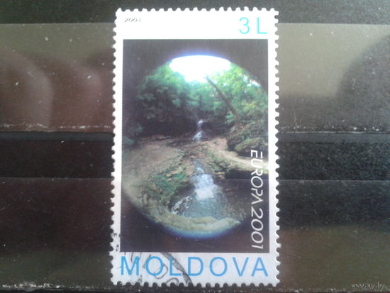 Молдова 2001 Европа, вода Михель-3,0 евро гаш