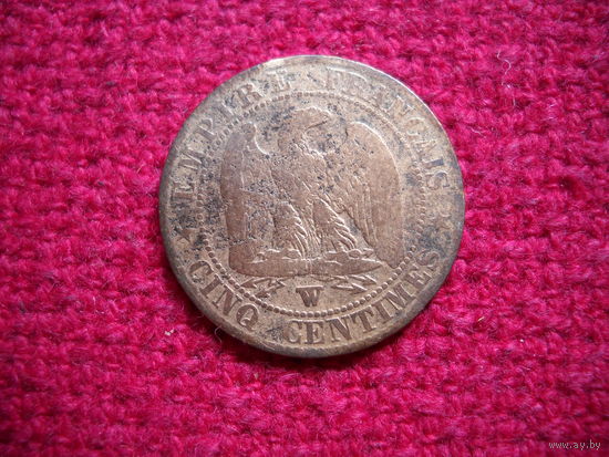 Франция 5 сантимов 1856 г.