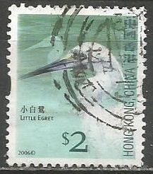 Гонконг. Птицы. Белая цапля. 2006г. Mi#1394.