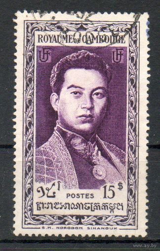 Король Нородом Сианук Камбоджа 1951 год 1 марка