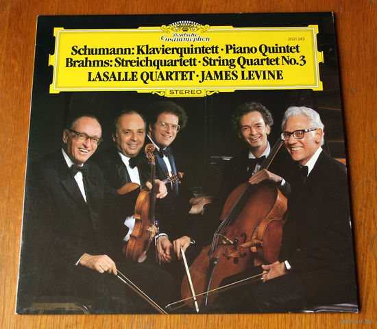 Schumann / Brahms. Piano Quintet / String Quartet No.3 - Lasalle Quartet & James Levine LP, 1981